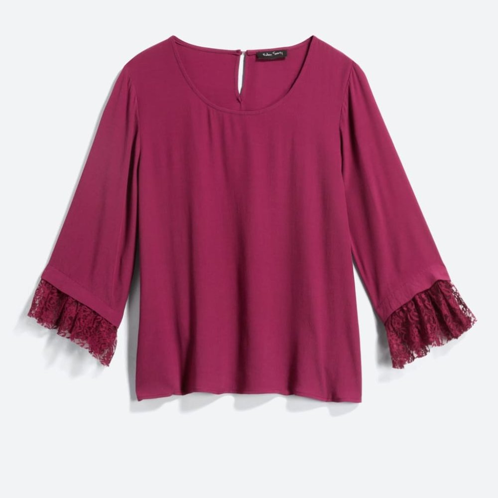 Eden Society Yazzi Lace Sleeve Blouse